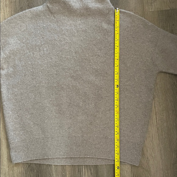 Vince Cashmere Funnel Neck Sweater Boiled Cashmere Womens Small S Oatmeal - Picture 4 of 9